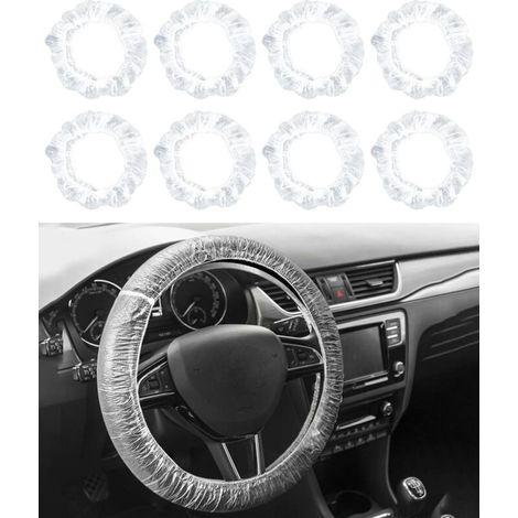 100PCS Protege Volant Voiture,Housse Volant Voiture,Couvre Volant Voiture,Couvre Volant,Protege Volant,Housse de Volant Voiture,Convient pour la Housse de Protection du Volant de Voiture