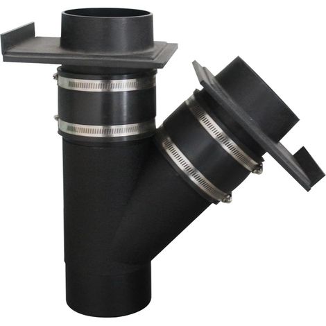 Raccord y aspirateur distributeur avec trappe guillotine obturation tuyau buse à tirette pour collecteur copeaux sciure bois (1/5)