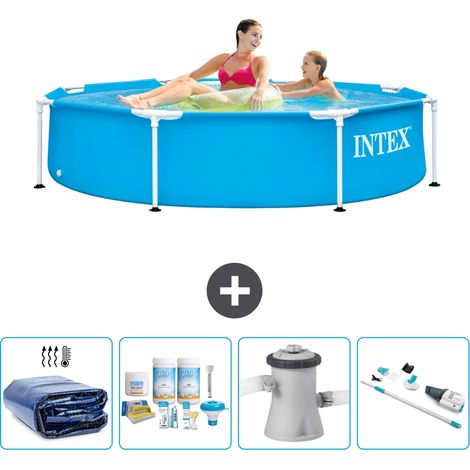 Piscine Intex Cadre Rond - 244 x 51 cm - Bleue - Incluse Accessoire CB5 (1/5)