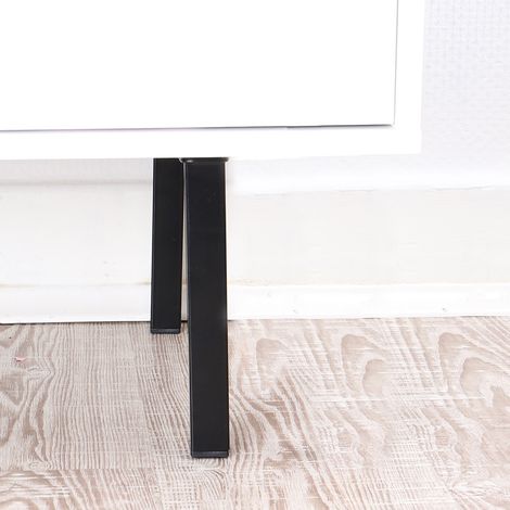 Couchfuss 200mm Höhe Ausführung Schwarz Eckig 25 x 25mm Möbelfuss aus Metall