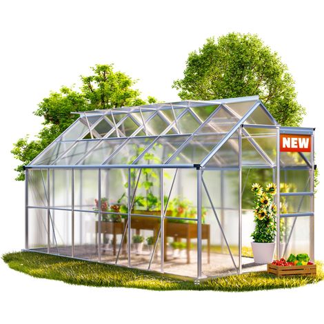 GARDEBRUK® Greenhouse 3.6m²-7.2m² Tomato greenhouse Plant house Roof window Sliding door  380x190x195cm (de)