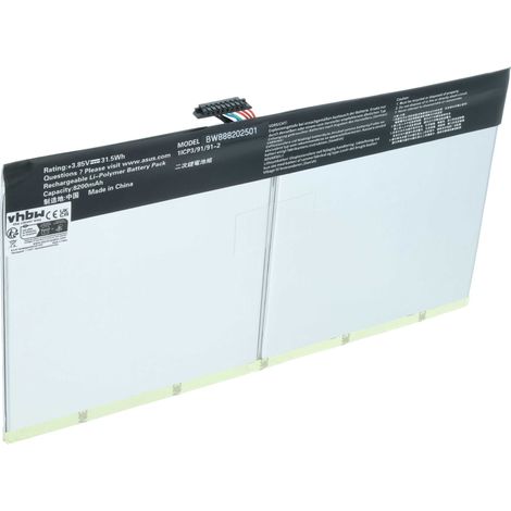 vhbw Akku kompatibel mit Asus Transformer Mini T101HA-GR060T, T101HA-GR061T, T101HA-GR054T, T103HA, T103HAF Tablet Pad (8200 mAh, 3,85 V, Li-Polymer) (1/5)