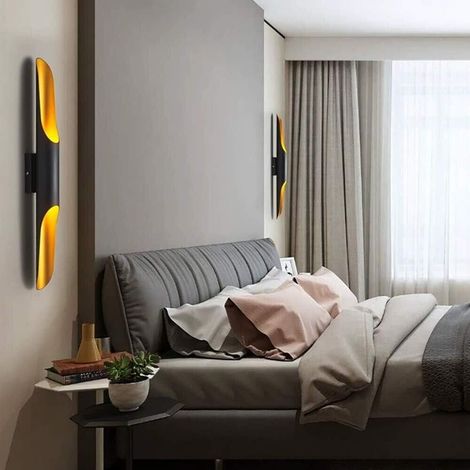 Applique Da Parete Lampada Stile Moderno 2 Attacco Per Lampadina G9 Nero (1/4)
