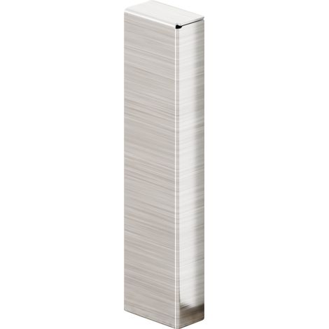 Ilcom borne externe droite FCEP pour plinthe en acier FC 100mm x 17mm x 10mm - Argent satiné