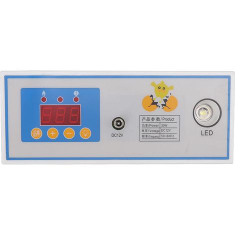 Contrôleur de température numérique entièrement automatique pour incubateur à œufs, thermostat 30 W 12 V (1/5)