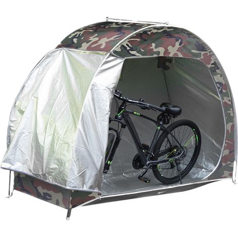 Abri de vélo -Bike shelter, Mixte Adulte, Tente de vélo pour le rangement extérieur, tente de vélo portable pour jusqu'à 2-3 vélos, abri, Multicouleur, 195x80x163cm (1/5)