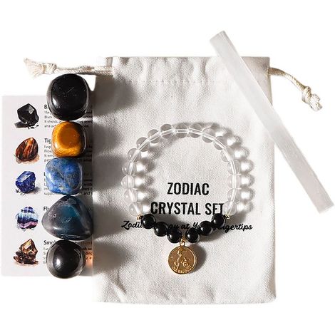 Lot de 12 pierres naturelles polies signes du zodiaque cristal minéraux brut irrégulier décoration spirituelle cadeau original (1/4)