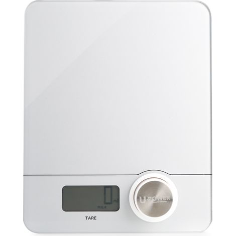Bilancia elettronica da cucina Eva 033310 dinamo - senza batterie bianca
