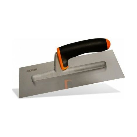 Platoir à enduit lame inox courbée 280 x 125 mm – Poignée Pro bi-matière pour confort – Application précise d'enduit sur joints (1/5)