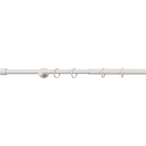 Gardinenstange ausziehbar 1-lauf 16-19mm Kappe für Fenster mit Wandmontage -  Warm Gray - 120-210 cm