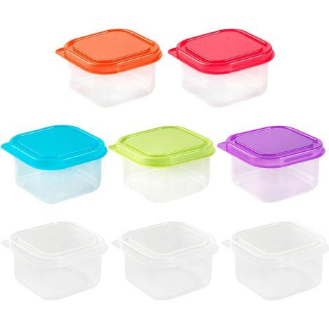 Luftdichte Gefrierbox, 8er-Set, kleine Lebensmittelbehälter mit Deckel, Mini-Lebensmittelbehälter