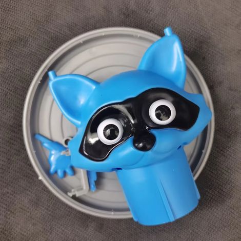 (1 pièce, bleu, raton laveur) Porte-papier toilette amusant en forme de chien, raton laveur et mouton - Accessoire de rangement pour salle de bain, cuisine et salon - Décoration intérieure (1/5)