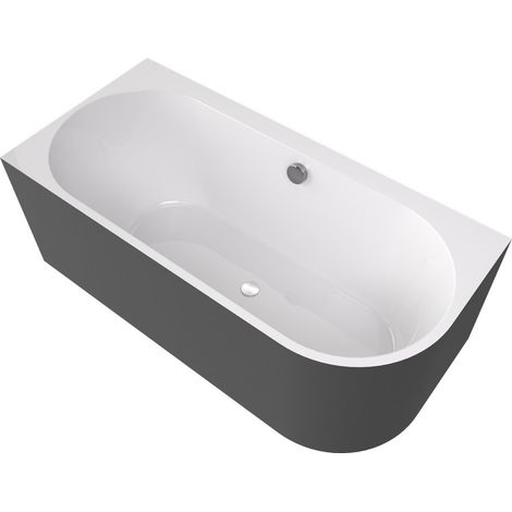 ASTRA L MONOLITH Baignoire asymétrique 160x75x60cm, blanc/carina (1/4)