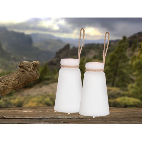 2er SET Outdoor Tischlampen 20cm ohne Kabel - dimmbar & RGB Farbwechsler (1/5)