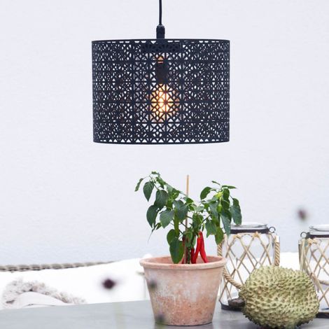 Suspensions Maison 1x40W E27 Noir Fumé H26 (1/2)