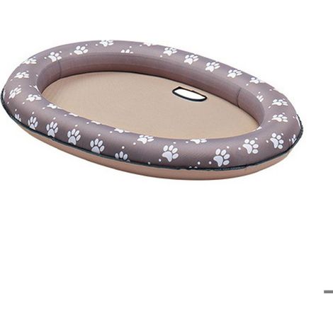1 flotteur natation pliable pour chien, refroidissement doux, piscine gonflable portable grise, idéal chiens moyens et petits