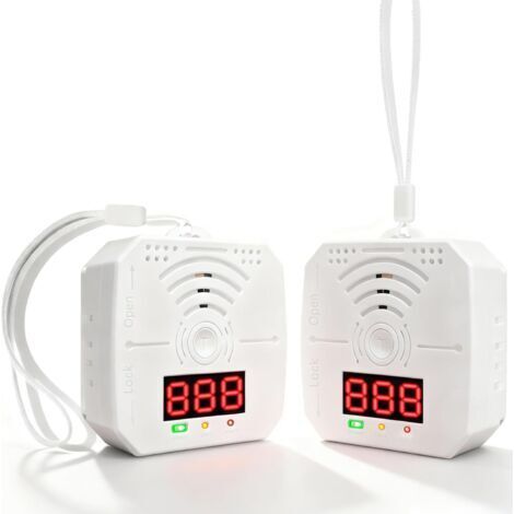 Détecteur de monoxyde de carbone de voyage, 2 pièces, fonctionnant sur piles(non incluses), alarme portable pour la maison, la voiture, le camping-car, capteurs avancés, écran LED (1/5)
