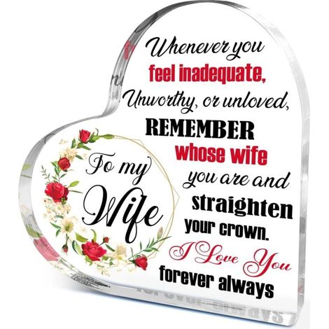 Plaque décorative cœur acrylique, idée cadeau souvenir pour papa maman sœur ou famille(15 cm) (1/4)