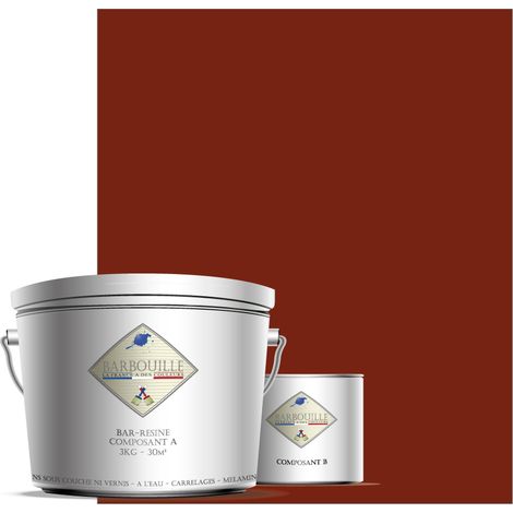 Peinture résine époxy 2,5L MAT 25m² Rouge Carmin