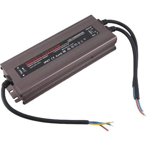Alimentation LED étanche IP67 24V 200W transformateur secteur AC/DC boîtier aluminium robuste pour éclairage extérieur et enseigne lumineux (1/5)