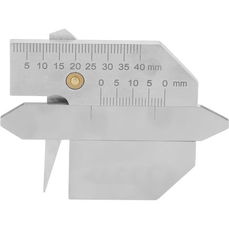 Jauge de soudure HJC45, règle d'inspection en acier inoxydable pour mesurer cordons et piqûres, outil de contrôle de joint unique. (1/5)