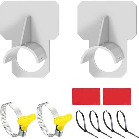 VVGoods,Supporti per tubi da piscina (2 pezzi),Accessori per piscina,Supporto per tubo e fascette,Previene l'abbassamento dei tubi (1/5)