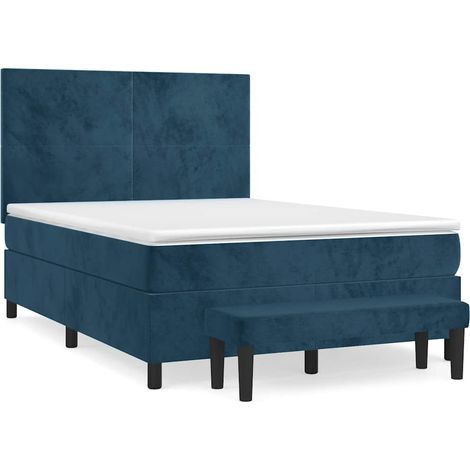 Maison Exclusive - Cama box spring con colchón terciopelo azul os (1/5)