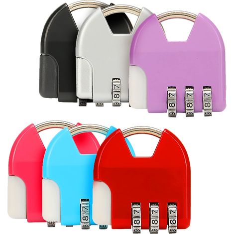 Cadenas à combinaison à 3 chiffres Cadenas à combinaison Cadenas à combinaison numérique Fit (6 pièces) (1/5)