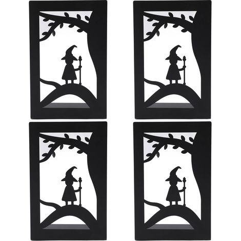 4pcs Supports-Livres Robustes Construction Lourde Serre-Livres Métal avec 4 Patins Antidérapants pour Livres Scolaires Forêt Elfique (1/5)