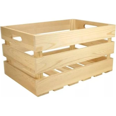 MégaCréa DIY - Cagette en bois ajourée 38 x 26 x 20 cm (1/2)