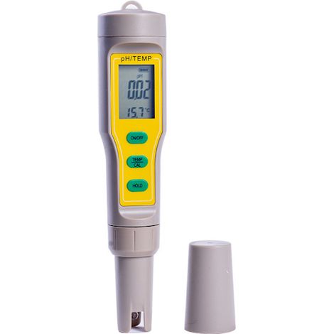 pH-mètre numérique, conçu pour la vérification régulière de l'acidité des échantillons liquides à usage domestique.-AquaForge (1/4)