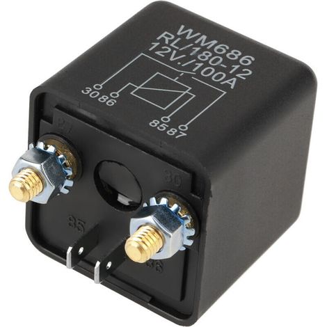 Relais de Démarreur de Voiture 12V 100A, Contrôle Marche/arrêt de la Batterie avec Performances de Travail Stables