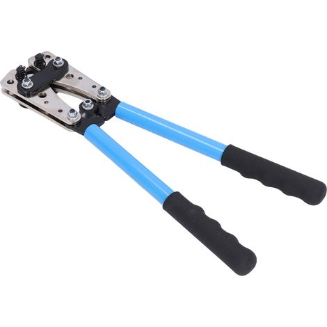 Crimpzange aus Kohlenstoffstahl, manuelle Crimpzange für Kabel von 22–10 AWG, blau, tragbar und robust (1/5)