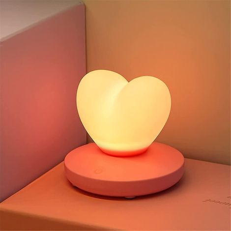 rose Veilleuse Pour Chambre D'enfant, Lampe De Nuit Avec Lumire Blanche Chaude, Petite Lampe De Chevet Pour Anniversaire (1/5)