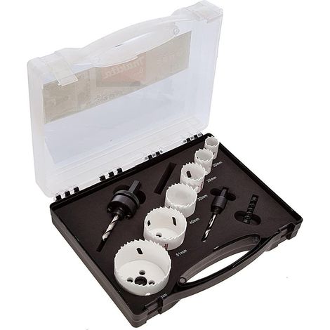 Makita 6 Piece Electricians Holesaw Set 20 25 32 40 51 65 + 2 Arbor + Case (1/5)