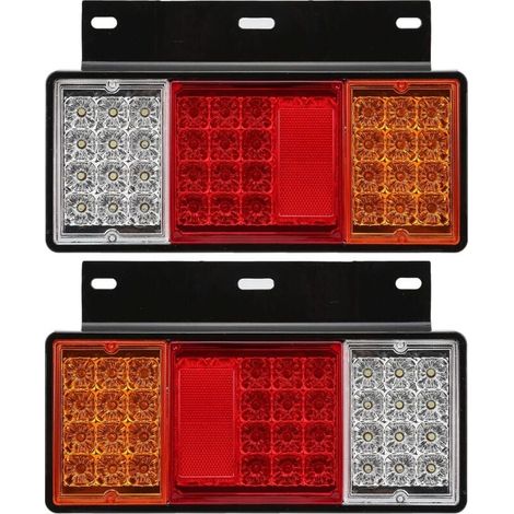 Pair of 12V 44 LED replacement taillights for Isuzu Elf W series trucks NPR HD NKR NHR NRR FSR FRR (1/5)