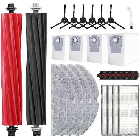 Kit d'accessoires pour aspirateur robot S8 Pro Ultra : brosses latérales principales, filtres HEPA, sacs à poussière, lingettes de nettoyage. (1/5)