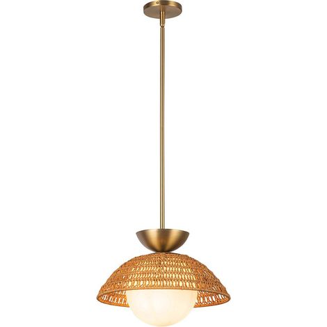 Elstead Alora Mood Perth Plafonnier suspendu dôme contemporain or brossé 1x E27 (1/5)