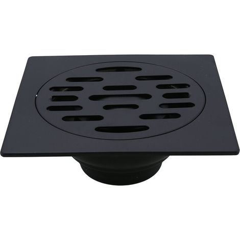 Scarico a pavimento deodorante nero per doccia Scarico a pavimento in acciaio inossidabile Scarico a pavimento per lavandino del bagno Scarico a pavimento per lavatrice WC Doccia Scarico a pavimento p (1/4)