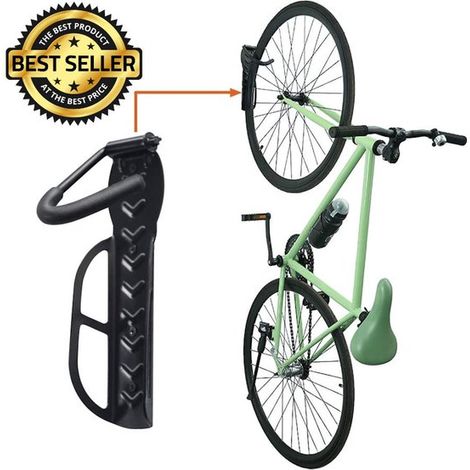 Support mural pour vélo – Système de suspension – Fixation murale – Porte-vélos – Décoration