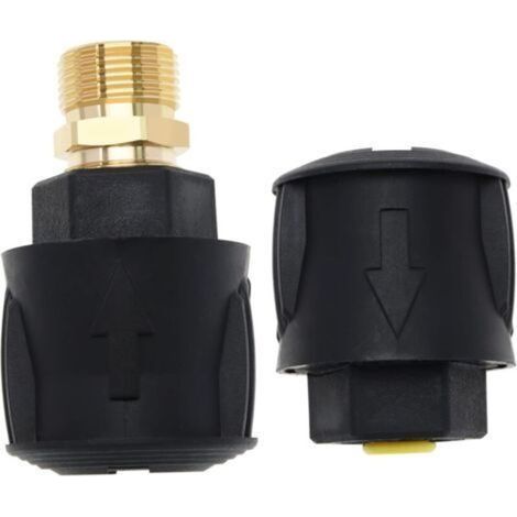Raccord rapide haute pression Karcher K2-K7 Adaptateur tuyau en aluminium et plastique Installation rapide sans fuite d'eau (1/4)