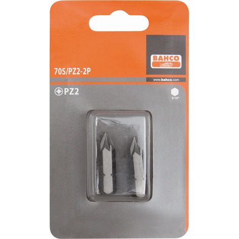 Bahco Embout de visseuse à chocs 5/16 pour vis Pozidriv PZ1, 32 mm - 2 pcs/conditionnement blister - 70S/PZ1-2P"