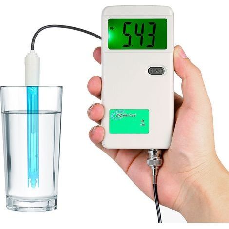 Ph-mètre Détecteur de pH haute précision pratique pH-mètre rétro-éclairage affichage détecteur de qualité de l'eau laboratoire eau potable aquarium hydroponique piscine adapté pour PH-3012B, (1/4)