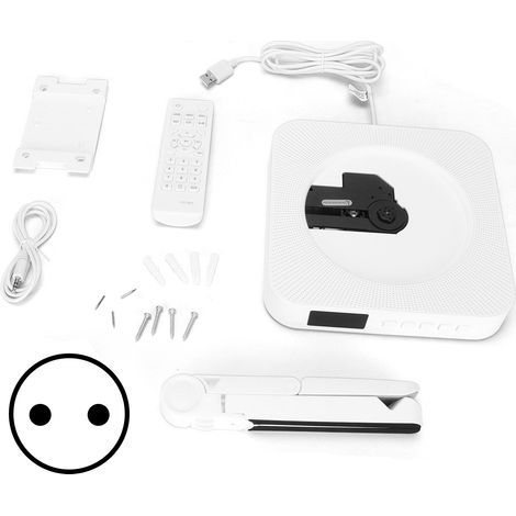 Lecteur CD mural KC809 avec Bluetooth, écran LED et télécommande portable (1/5)