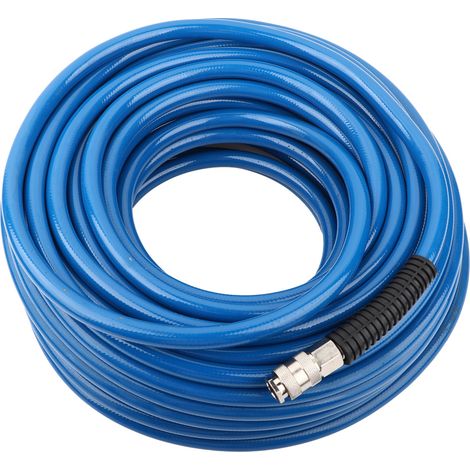 Tuyau pneumatique Flexible bleu en PVC de 30M avec connecteur rapide pour compresseur d'air