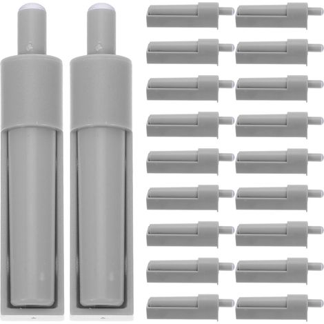 Lot de 20 amortisseurs porte placard cuisine avec vis, gris (1/5)