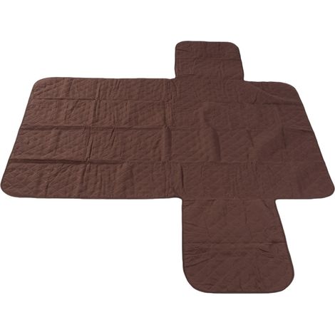 Housse de canapé 2 places Imperméable Anti-rayures Tissu Doux Marron Protection Meuble pour Animaux (1/5)