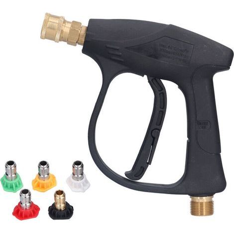 Pistolet de Nettoyage Haute Pression 3000PSI avec 5 Buses et Raccord M22 1/4 pour Maison (1/5)