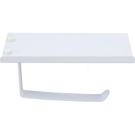 Porte-rouleau de papier toilette avec étagère, nickel brossé, acier inoxydable 304 pour salle de bain, support pour serviettes et téléphone moderne (1/5)