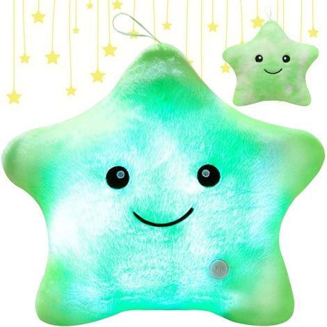 1 Coussin Étoile,Lumineux LED,Changement Couleur,Décoratif Chambre,Bureau,Fête (1/5)